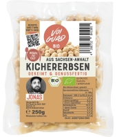 Angekeimte Bio Kichererbsen, ready to eat