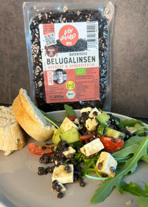 Belugalinsen-Salat